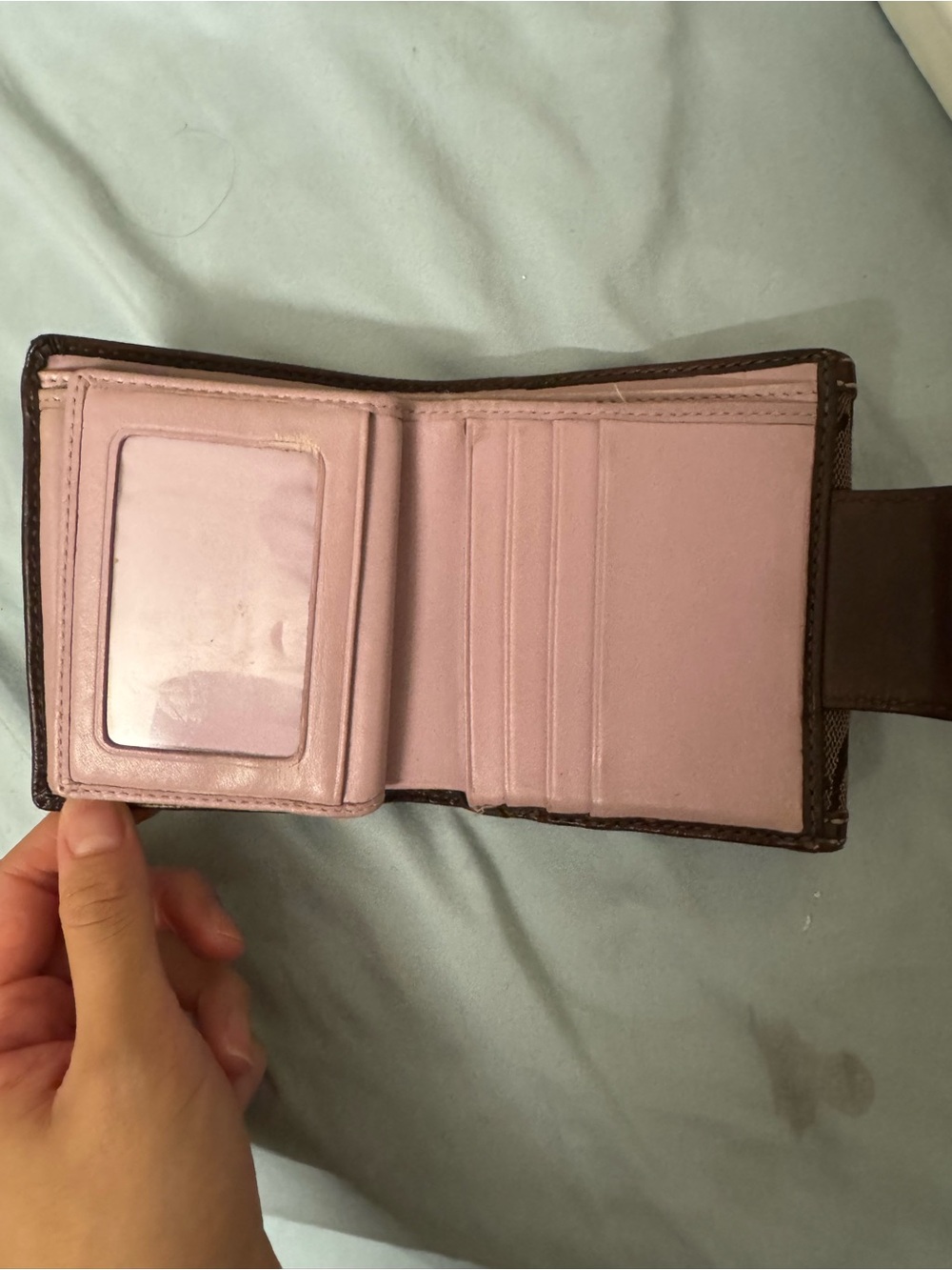 Coach Brown Signature Canvas Vintage Wallet with Turnlock - Picture 5 of 16